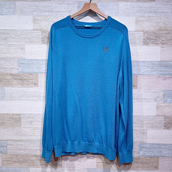 AT&T Internet Employee Crewneck Sweater Blue Lightweight Soft Mens 3XL XXL - Picture 1 of 7